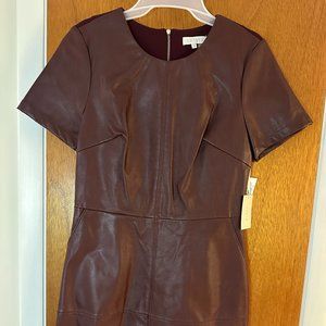NWT Faux Leather Dress - Size Small